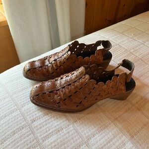 Women’s Rieker Brown Leather Slip-On Shoes